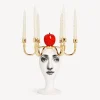 Fornasetti Candelabro Sul Tardi - Decoro Peccato Originale - Fragranza Frutto Proibito^ Candele Profumate