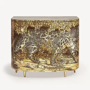 Fornasetti Cassettiera Curva Leopardo^ Cassettiera