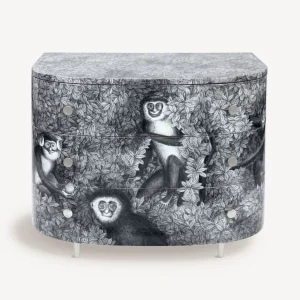 Fornasetti Cassettiera Curva Scimmie^ Cassettiera