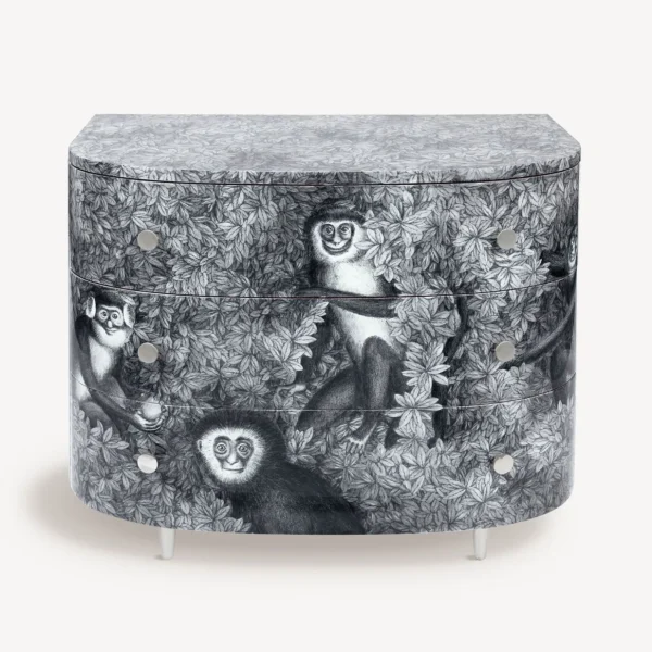 Fornasetti Cassettiera Curva Scimmie^ Cassettiera