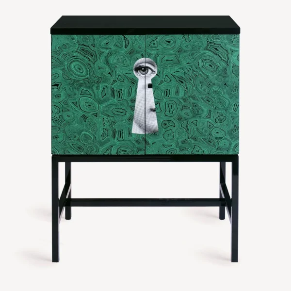 Fornasetti Madia Rialzata Serratura Su Malachite^ Armadietti