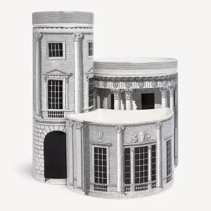 Fornasetti Nel Mentre Set Di Tre Candele Profumate - Architettura Decor - Immaginazione Fragranza^ Candele Profumate