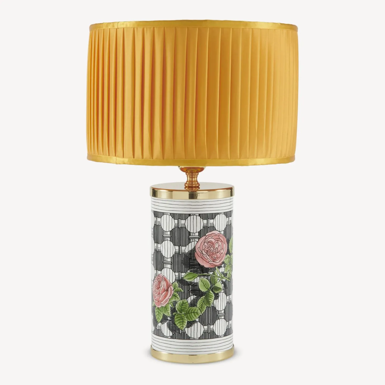 paralume_cilindrico_in_te_0-1.webp Fornasetti Paralume Cilindrico In Tessuto Plissettato^ Lampade E Paralumi