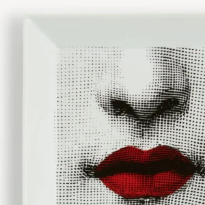 Fornasetti Piatto Quadrato Red Lips - Tema E Variazioni N.397^ Piatti Decorativi