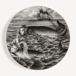 Fornasetti Placca Bordo Sirena N.6^ Piatti Decorativi