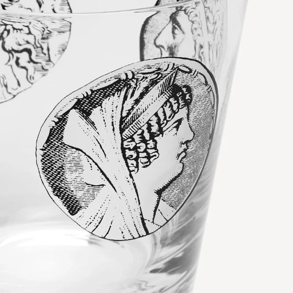 Fornasetti Set 2 Bicchieri Acqua Cammei^ Bicchieri E Sottobicchieri