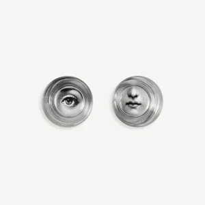 Fornasetti Set 2 Bicchieri Occhio E Bocca^ Bicchieri E Sottobicchieri