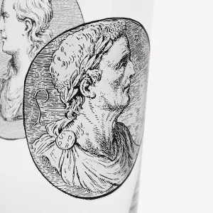 Fornasetti Set 2 Bicchieri Soda Cammei^ Bicchieri E Sottobicchieri