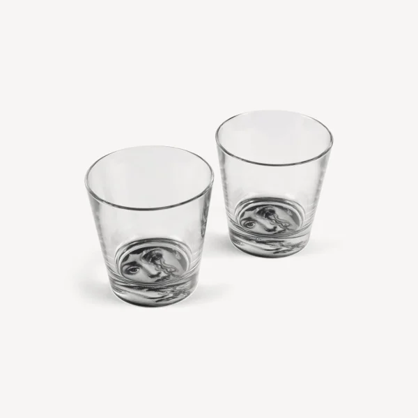 Fornasetti Set 2 Bicchieri Tema E Variazioni^ Bicchieri E Sottobicchieri