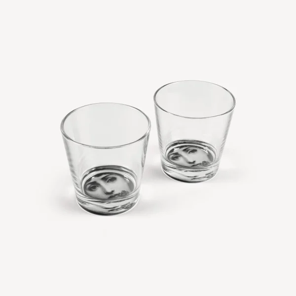 Fornasetti Set 2 Bicchieri Tema E Variazioni^ Bicchieri E Sottobicchieri