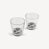 Fornasetti Set 2 Bicchieri Tema E Variazioni^ Bicchieri E Sottobicchieri