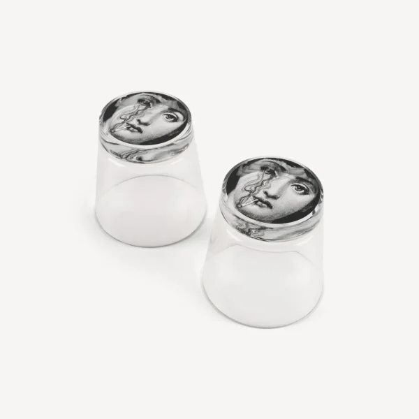Fornasetti Set 2 Bicchieri Tema E Variazioni^ Bicchieri E Sottobicchieri