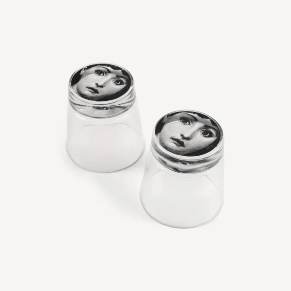 Fornasetti Set 2 Bicchieri Tema E Variazioni^ Bicchieri E Sottobicchieri