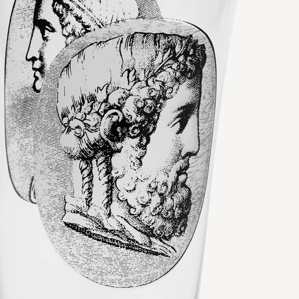 Fornasetti Set 2 Flauti Cammei^ Bicchieri E Sottobicchieri