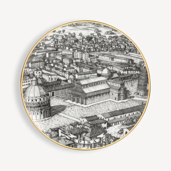 Fornasetti Set 6 Piatti Citta D'Italia^ Piatti Decorativi