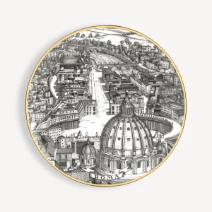 Fornasetti Set 6 Piatti Citta D'Italia^ Piatti Decorativi