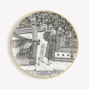 Fornasetti Set 6 Piatti Citta D'Italia^ Piatti Decorativi