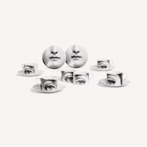 Fornasetti Set 6 Tazze Da Te Tema E Variazioni N.1^ Set Da Te E Caffe