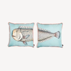 Fornasetti Set Di 2 Cuscini Grande Pesce^ Cuscini