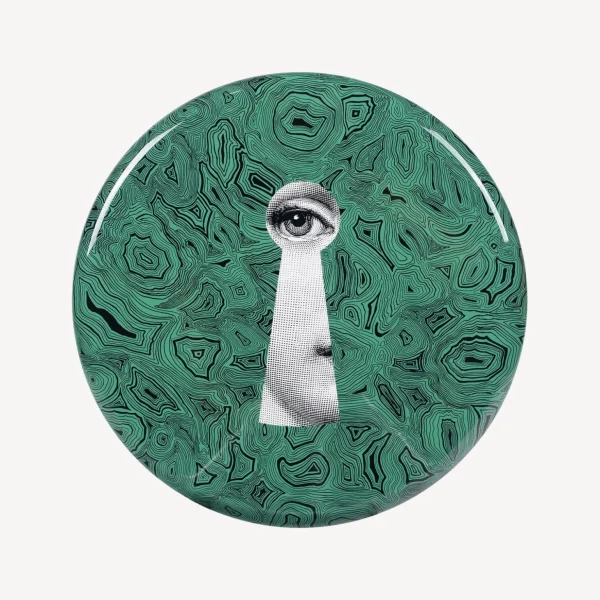 Fornasetti Sgabello Serratura Su Malachite^ Sgabelli