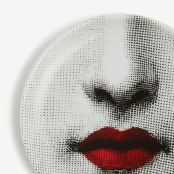 Fornasetti Sottobicchiere Red Lips - Tema E Variazioni N.397^ Bicchieri E Sottobicchieri