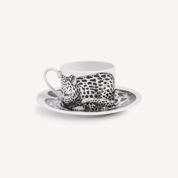 Fornasetti Tazza Da Te Alta Fedelta Pelle Leopardato^ Set Da Te E Caffe