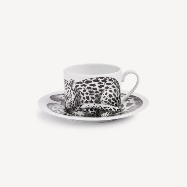 Fornasetti Tazza Da Te Alta Fedelta Pelle Leopardato^ Set Da Te E Caffe