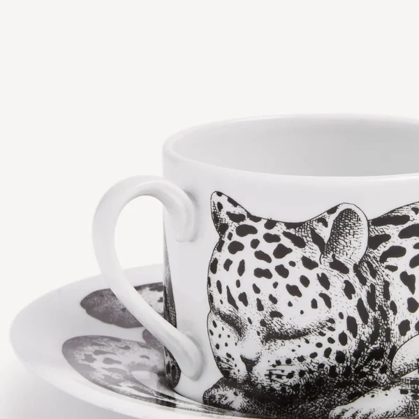 Fornasetti Tazza Da Te Alta Fedelta Pelle Leopardato^ Set Da Te E Caffe