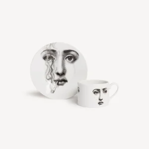 Fornasetti Tazza Da Te Tema E Variazioni Il Fumo Fa Male^ Set Da Te E Caffe