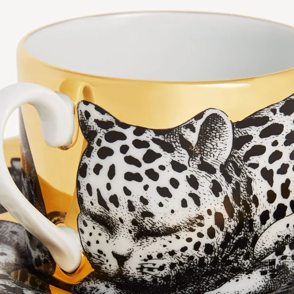 Fornasetti Tazza Te Alta Fedelta Leopardato^ Set Da Te E Caffe