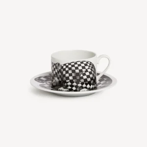 Fornasetti Tazza Te Alta Fedelta Quadretato^ Set Da Te E Caffe