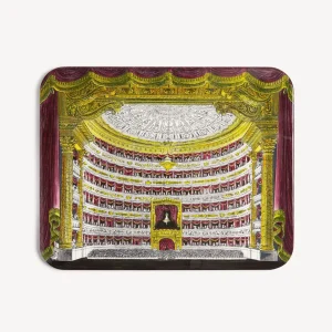 Fornasetti Vassoio Teatro Scala Interno^ Vassoi E Pliants Decorativi