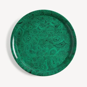 Fornasetti Vassoio Verde Malachite^ Vassoi E Pliants Decorativi