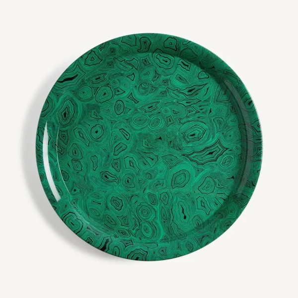 Fornasetti Vassoio Verde Malachite^ Vassoi E Pliants Decorativi