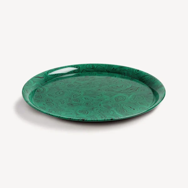 Fornasetti Vassoio Verde Malachite^ Vassoi E Pliants Decorativi